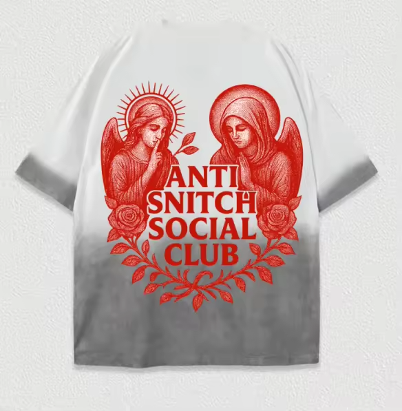 Anti Snitch Social Club  Fade Tee